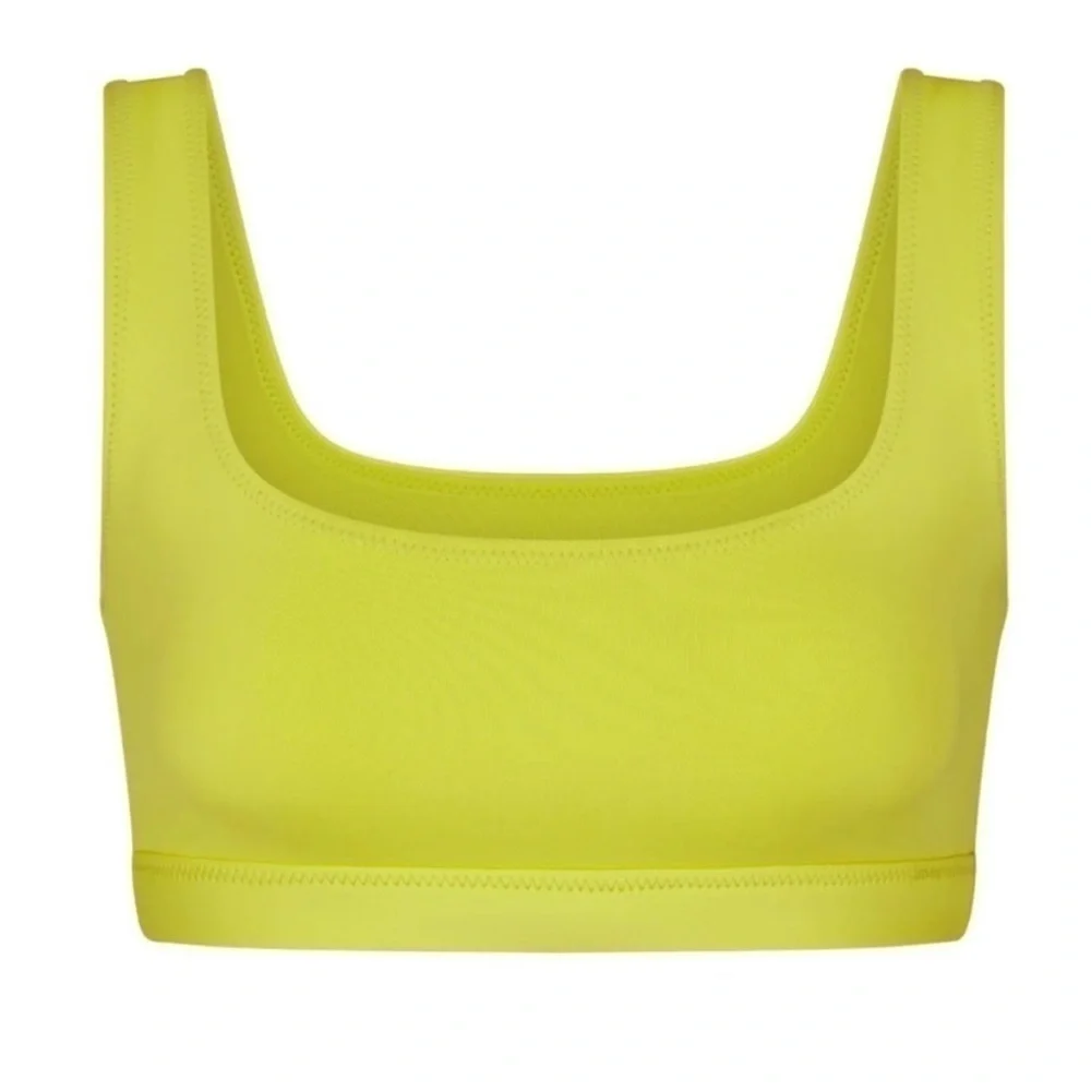 Skims XXS SWIM TANK BIKINI TOP Citrus Yellow NWT